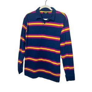 RSQ Blue, Pink and Yellow Collared‎ Long Sleeve Cotton Shirt M